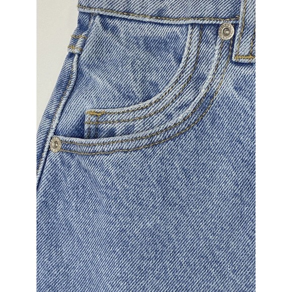 NWT Rollas Womens‎ Classic Denim Mini Skirt Size 24 Pockets Raw Hem Vanessa Blue - Picture 7 of 16